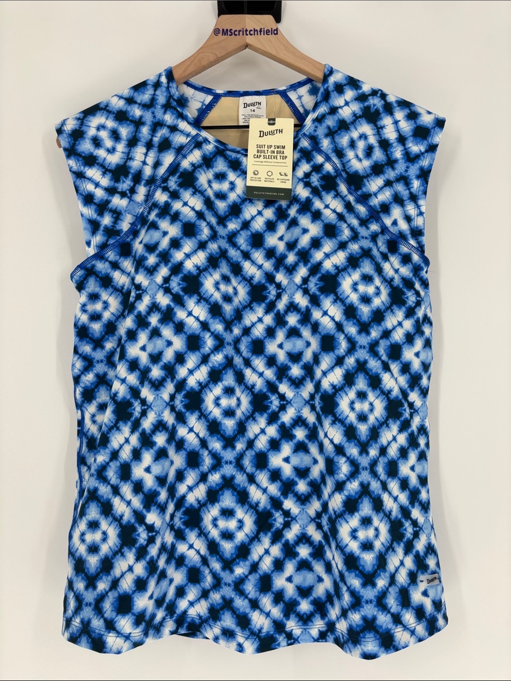 Duluth suit up swim built in bra top 14 new